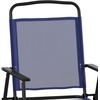 image:imageFlash Furniture Mystic Folding Patio Sling Chairs Outdoor Textilene Lawn Chairs with Armrests Set of 2 GrayNavy