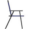 image:imageFlash Furniture Mystic Folding Patio Sling Chairs Outdoor Textilene Lawn Chairs with Armrests Set of 2 GrayNavy
