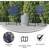 image:imageFlash Furniture Mystic Folding Patio Sling Chairs Outdoor Textilene Lawn Chairs with Armrests Set of 2 GrayNavy