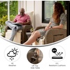 image:imageFlash Furniture Nemo IndoorOutdoor Patio Wicker Rattan Recliner Lounge Chair with FlipUp Side Table Set of 2 BeigeBrownBeige CushionsBrown Frame