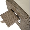 image:imageFlash Furniture Nemo IndoorOutdoor Patio Wicker Rattan Recliner Lounge Chair with FlipUp Side Table Set of 2 BeigeBrownBeige CushionsBrown Frame