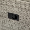 image:imageFlash Furniture Nemo IndoorOutdoor Patio Wicker Rattan Recliner Lounge Chair with FlipUp Side Table Set of 2 BeigeBrownGray CushionsGray Frame