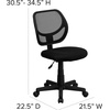 image:imageFlash Furniture Neri Low Back Black Mesh Swivel Task Office Chair with Curved Square BackBlack