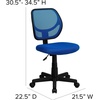 image:imageFlash Furniture Neri Low Back Black Mesh Swivel Task Office Chair with Curved Square BackBlue