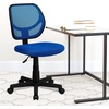 image:imageFlash Furniture Neri Low Back Black Mesh Swivel Task Office Chair with Curved Square BackBlue