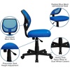 image:imageFlash Furniture Neri Low Back Black Mesh Swivel Task Office Chair with Curved Square BackBlue