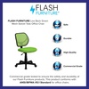 image:imageFlash Furniture Neri Low Back Black Mesh Swivel Task Office Chair with Curved Square BackGreen