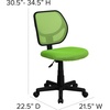 image:imageFlash Furniture Neri Low Back Black Mesh Swivel Task Office Chair with Curved Square BackGreen