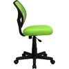 image:imageFlash Furniture Neri Low Back Black Mesh Swivel Task Office Chair with Curved Square BackGreen