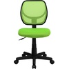 image:imageFlash Furniture Neri Low Back Black Mesh Swivel Task Office Chair with Curved Square BackGreen