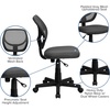 image:imageFlash Furniture Neri Low Back Black Mesh Swivel Task Office Chair with Curved Square BackGrey