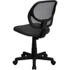 image:imageFlash Furniture Neri Low Back Black Mesh Swivel Task Office Chair with Curved Square BackGrey