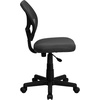 image:imageFlash Furniture Neri Low Back Black Mesh Swivel Task Office Chair with Curved Square BackGrey