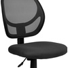 image:imageFlash Furniture Neri Low Back Black Mesh Swivel Task Office Chair with Curved Square BackGrey