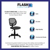image:imageFlash Furniture Neri Low Back Black Mesh Swivel Task Office Chair with Curved Square BackGrey