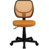 image:imageFlash Furniture Neri Low Back Black Mesh Swivel Task Office Chair with Curved Square BackOrange