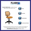 image:imageFlash Furniture Neri Low Back Black Mesh Swivel Task Office Chair with Curved Square BackOrange