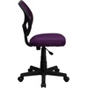 image:imageFlash Furniture Neri Low Back Black Mesh Swivel Task Office Chair with Curved Square BackPurple