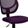 image:imageFlash Furniture Neri Low Back Black Mesh Swivel Task Office Chair with Curved Square BackPurple