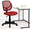 image:imageFlash Furniture Neri Low Back Black Mesh Swivel Task Office Chair with Curved Square BackRed
