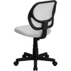 image:imageFlash Furniture Neri Low Back Black Mesh Swivel Task Office Chair with Curved Square BackWhite