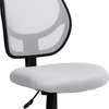 image:imageFlash Furniture Neri Low Back Black Mesh Swivel Task Office Chair with Curved Square BackWhite