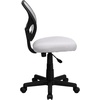 image:imageFlash Furniture Neri Low Back Black Mesh Swivel Task Office Chair with Curved Square BackWhite