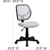 image:imageFlash Furniture Neri Low Back Black Mesh Swivel Task Office Chair with Curved Square BackWhite