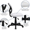 image:imageFlash Furniture Neri Low Back Black Mesh Swivel Task Office Chair with Curved Square BackWhite