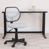 image:imageFlash Furniture Neri Low Back Black Mesh Swivel Task Office Chair with Curved Square BackWhite