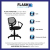 image:imageFlash Furniture Neri Low Back White Mesh Swivel Task Office Chair with ArmsBlack