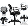 image:imageFlash Furniture Neri Low Back White Mesh Swivel Task Office Chair with ArmsBlack
