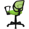 image:imageFlash Furniture Neri Low Back White Mesh Swivel Task Office Chair with ArmsGreen