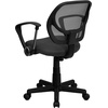 image:imageFlash Furniture Neri Low Back White Mesh Swivel Task Office Chair with ArmsGrey
