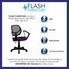 image:imageFlash Furniture Neri Low Back White Mesh Swivel Task Office Chair with ArmsPurple