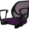 image:imageFlash Furniture Neri Low Back White Mesh Swivel Task Office Chair with ArmsPurple