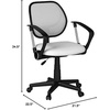 image:imageFlash Furniture Neri Low Back White Mesh Swivel Task Office Chair with ArmsWhite
