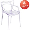 image:imageFlash Furniture Nesting Series Transparent Stacking Side ChairSet of 4