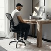 image:imageFlash Furniture Nicholas MidBack Swivel Desk Chair with Wheels Mesh Back Padded Seat and Armrests Adjustable Height Mesh Ergonomic Office Chair BlackBlack MeshBlack Frame