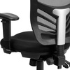 image:imageFlash Furniture Nicholas MidBack Swivel Desk Chair with Wheels Mesh Back Padded Seat and Armrests Adjustable Height Mesh Ergonomic Office Chair BlackBlack