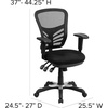 image:imageFlash Furniture Nicholas MidBack Swivel Desk Chair with Wheels Mesh Back Padded Seat and Armrests Adjustable Height Mesh Ergonomic Office Chair BlackBlack