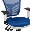 image:imageFlash Furniture Nicholas MidBack Swivel Desk Chair with Wheels Mesh Back Padded Seat and Armrests Adjustable Height Mesh Ergonomic Office Chair BlackBlue MeshWhite Frame