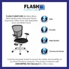 image:imageFlash Furniture Nicholas MidBack Swivel Desk Chair with Wheels Mesh Back Padded Seat and Armrests Adjustable Height Mesh Ergonomic Office Chair BlackBlack MeshWhite Frame