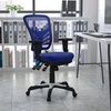 image:imageFlash Furniture Nicholas MidBack Swivel Desk Chair with Wheels Mesh Back Padded Seat and Armrests Adjustable Height Mesh Ergonomic Office Chair BlackBlue