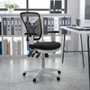 image:imageFlash Furniture Nicholas MidBack Swivel Desk Chair with Wheels Mesh Back Padded Seat and Armrests Adjustable Height Mesh Ergonomic Office Chair BlackBlack MeshWhite Frame