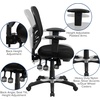 image:imageFlash Furniture Nicholas MidBack Swivel Desk Chair with Wheels Mesh Back Padded Seat and Armrests Adjustable Height Mesh Ergonomic Office Chair BlackBlack MeshBlack Frame