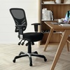 image:imageFlash Furniture Nicholas MidBack Swivel Desk Chair with Wheels Mesh Back Padded Seat and Armrests Adjustable Height Mesh Ergonomic Office Chair BlackBlack MeshBlack Frame