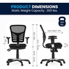 image:imageFlash Furniture Nicholas MidBack Swivel Desk Chair with Wheels Mesh Back Padded Seat and Armrests Adjustable Height Mesh Ergonomic Office Chair BlackBlack MeshBlack Frame