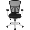 image:imageFlash Furniture Nicholas MidBack Swivel Desk Chair with Wheels Mesh Back Padded Seat and Armrests Adjustable Height Mesh Ergonomic Office Chair BlackBlack MeshWhite Frame