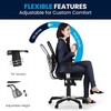 image:imageFlash Furniture Nicholas MidBack Swivel Desk Chair with Wheels Mesh Back Padded Seat and Armrests Adjustable Height Mesh Ergonomic Office Chair BlackBlack MeshBlack Frame